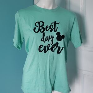 Disney Best Day Ever Shirt Mint Size Large